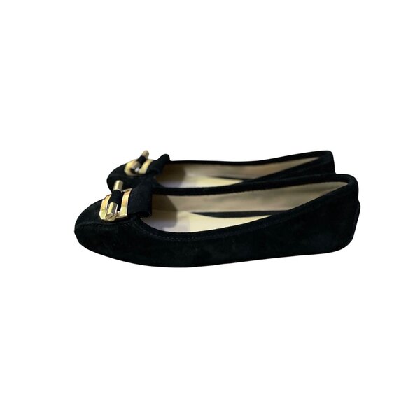 Michael Michael Kors Womens Black Suede Gloria Moc Driving Flats Size 6M Leather - Picture 13 of 15
